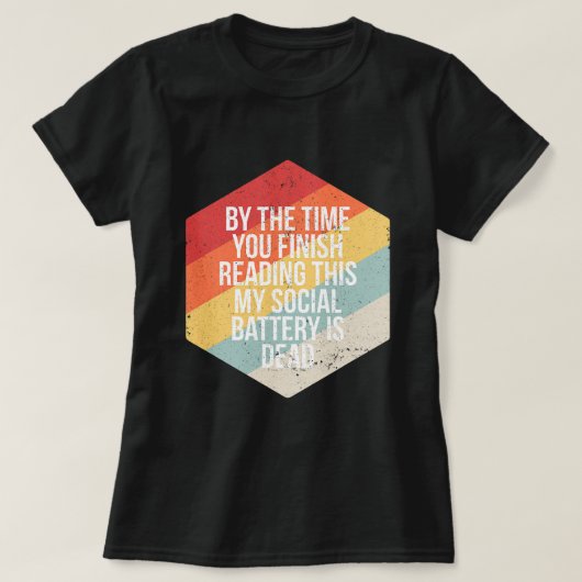 T-shirt Funny Introvertir social Batterie INFJ ISTP INFP I (Design devant)