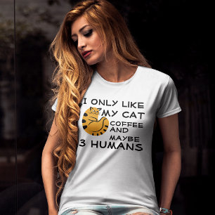 T-shirt Funny Introverts citation Je n'aime que mon café d