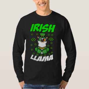 T-shirt Funny Irish Llama Alpaca Face mignonne St Patrick