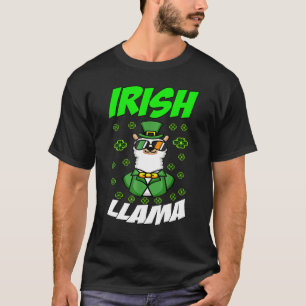 T-shirt Funny Irish Llama Alpaca Face mignonne St Patrick 