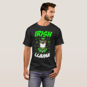 T-shirt Funny Irish Llama Alpaca Face mignonne St Patrick  (Devant entier)