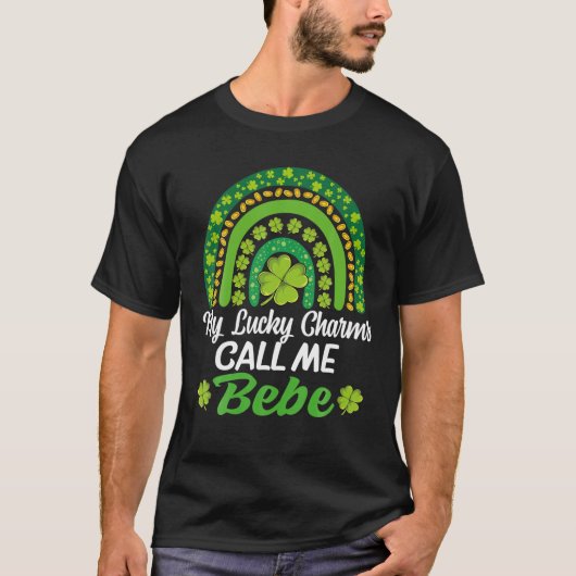 T-shirt Funny Irish My Lucky Charms Bebe Rainbow St Patron (Devant)