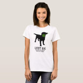 T-shirt Funny Irish St. Patrick's Day Black Lab Lucky Dog (Devant entier)
