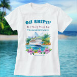 T-shirt Funny Island Cruise Ship Reunion famille de bateau<br><div class="desc">Préparez-vous à naviguer avec style avec la Tropical Island Cruise Ship Funny Shirt. Cette chemise hilarante est parfaite pour les familles qui célèbrent une réunion lors d'un voyage de croisière. Avec son "Oh Ship ! C'est un voyage en famille" slogan, vous pouvez customiser cette chemise en ajoutant le nom de...</div>