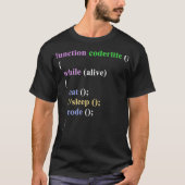T-shirt Funny Javascript Developer Programming Eat Sleep C (Devant)