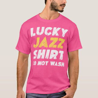 T-shirt Funny Jazz Lucky Jazz Shirt Ne Pas Laver