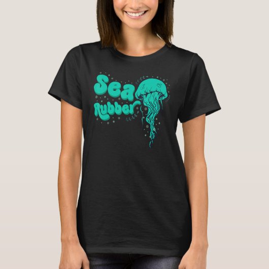 T-shirt Funny Jellyfish Sea Rubber (Devant)