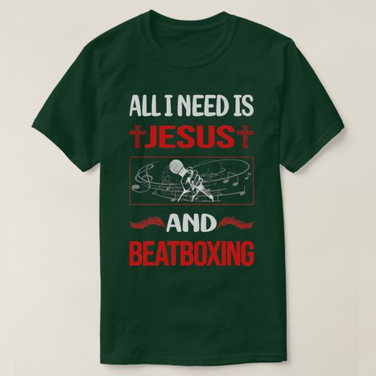 T-shirt Funny Jesus Beat Box Beatboxing Beatbox (Design devant)