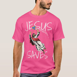 T-shirt Funny Jesus Saves Volleyball Équipe de volley-ball