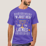 T-shirt Funny Jewish Latkes Hanukkah Chanukah Menorah Cand<br><div class="desc">Funny Jewish Latkes Hanukkah Chanukah Menorah Candles Premium T-Shirt .</div>