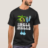 T-shirt Funny Jingle Shells Noël En Juillet Plage Vacati (Devant)