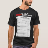 T-shirt Funny Job Application Form Y Halloween Costume (Devant)