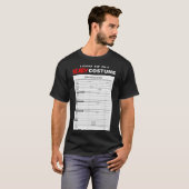 T-shirt Funny Job Application Form Y Halloween Costume (Devant entier)