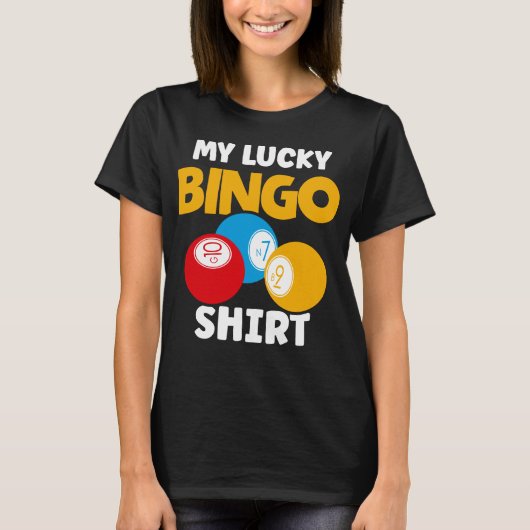 T-shirt Funny Joueur de Bingo Lucky Bingo (Devant)