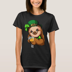 T-shirt Funny Jour de la Saint Patrick Leprechaun Sloth