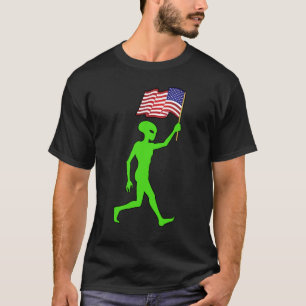 T-shirt FUNNY Jour de l'Indépendance ALIEN 4 juillet