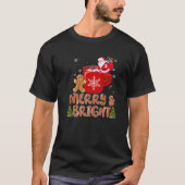 T-shirt Funny Joyeux Joyeux Noël PJ's Chemise Gingerbread (Devant)