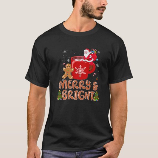 T-shirt Funny Joyeux Joyeux Noël PJ's Chemise Gingerbread (Devant)