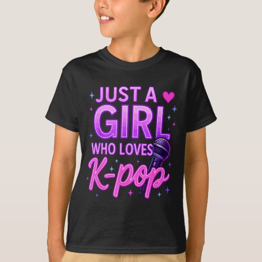 T-shirt Funny Just A Girl Who Loves K-p  (Devant)