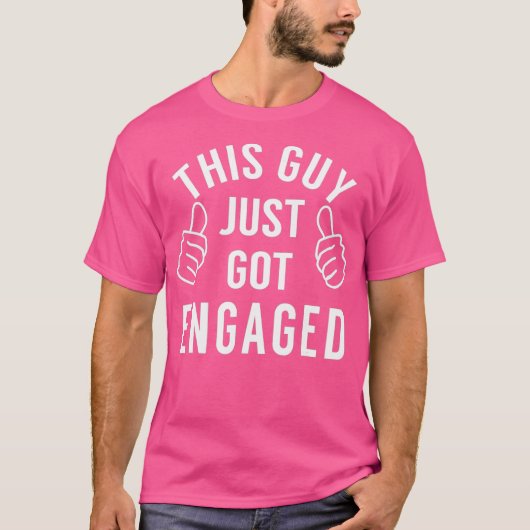 T-shirt Funny Just Engged for Engagement Venin (Devant)