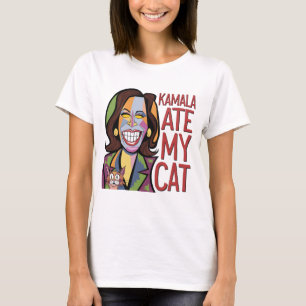 T-shirt Funny Kamala Harris et la satire des chats effrayé