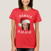 T-shirt Funny Kamala Harris Face Santa Hat Noël (Devant)