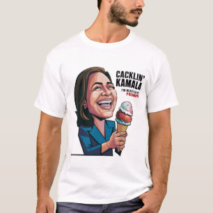 T-shirt Funny Kamala Harris mangeant de la crème glacée Po