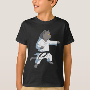 T-shirt Funny Karate British Shorthair Cat