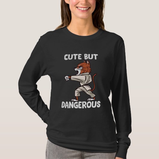 T-shirt Funny Karate Cat (Devant)