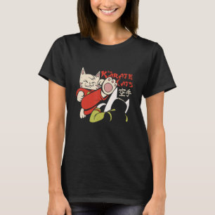 T-shirt Funny Karate Chat Fighting Kitten Fighter Kitty Co