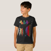 T-shirt Funny Karate Design Karate Belts Silhouettes (Devant entier)