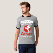 T-shirt Funny Karate Gift – Touch Me and Your First Lesson (Devant entier)