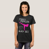T-shirt Funny Karate Shirt Girl Black Belt Martial Arts Gi (Devant entier)