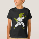 T-shirt Funny Karatesaurus T-rex Dinosaur Karate Samurai D (Devant)