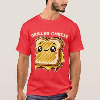 T-shirt Funny Kawaii Grilled Cheese Sandwich Cute Food vin