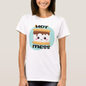 T-shirt Funny Kawaii Smores Hot Mess (Devant)