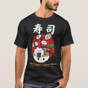 T-shirt Funny Kawaii Sushi Japanese Food Anime Rice Japon