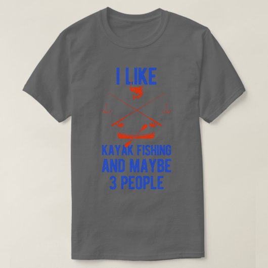 T-shirt Funny Kayak Pêche (Design devant)