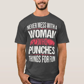 T-shirt Funny Kickboxing Lover Girl Boxing Coach Kic