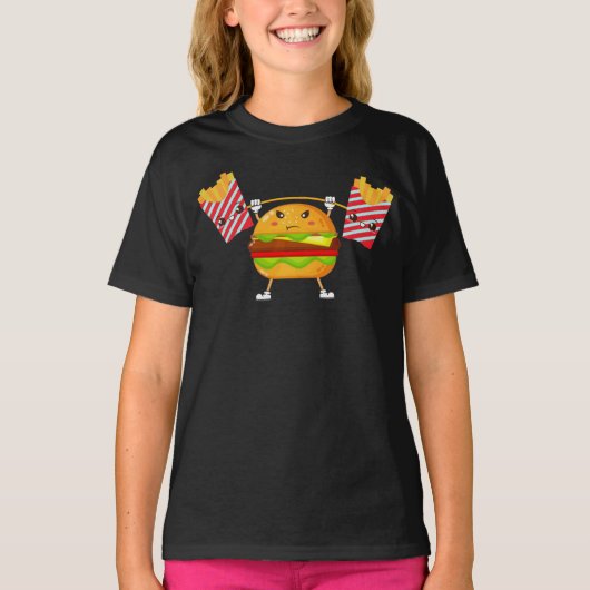T-shirt Funny Kids Cheeseburger (Devant)