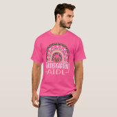 T-shirt Funny Kindergarten Aide Rainbow Empreinte de léopa (Devant entier)