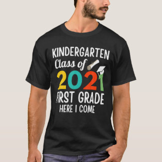 T-shirt Funny Kindergarten Classe De 2021 Première Année I