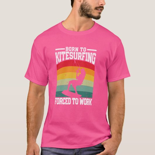 T-shirt Funny Kite Surf Board Né À Kitesurf Force (Devant)