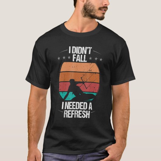 T-shirt Funny Kiteboarder Design I didnt Fall Humor Kitesu (Devant)
