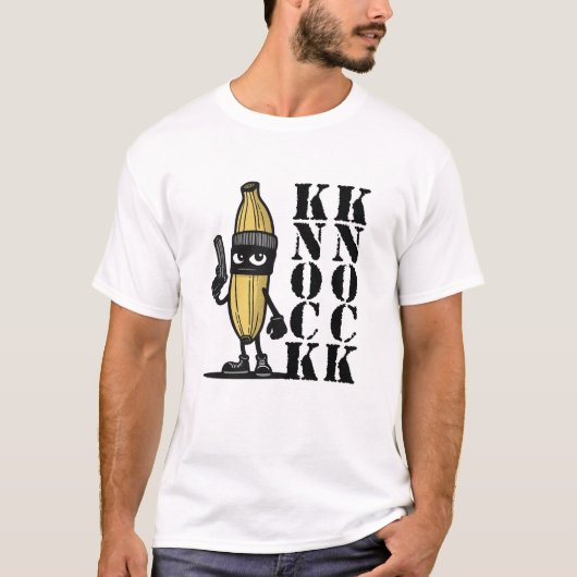 T-shirt Funny Knock Frappe Blague Banana (Devant)