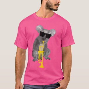 T-shirt Funny Koala Portant des lunettes de soleil Jouant