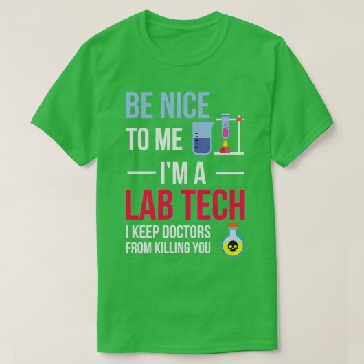 T-shirt Funny Laboratory Technicien Médicale (Design devant)