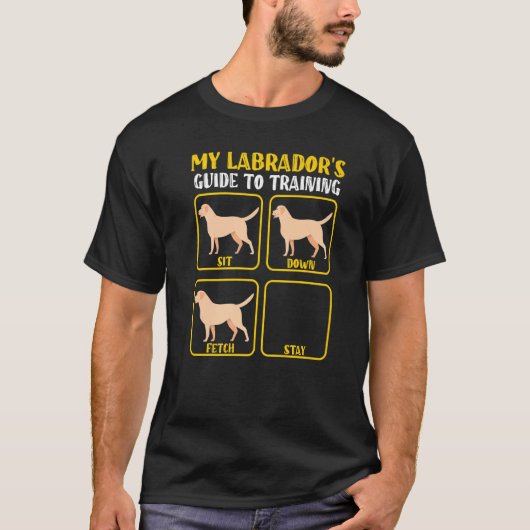 T-shirt Funny Labrador guide de formation pour laboratoire (Devant)