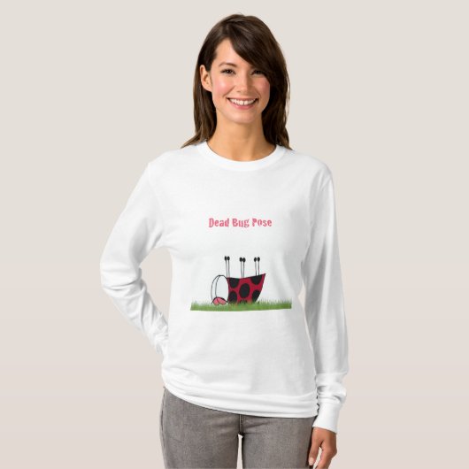 T-shirt Funny Ladybug Dead Bug Yoga Pose (Devant entier)