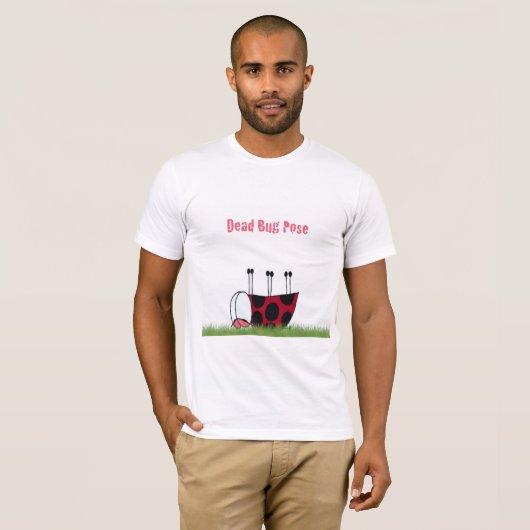 T-shirt Funny Ladybug Dead Bug Yoga Pose (Devant entier)
